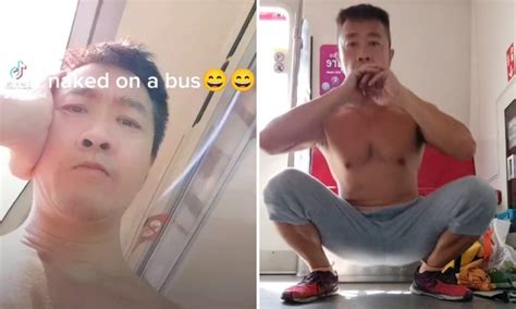 Half Naked TikToker Rides Bus And Does Squats On MRT Uncle Dis Not Ur Living Room