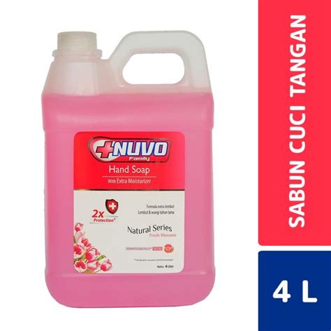 Jual Tangan Cuci Sabun Nuvo Hand Soap Fresh Blossom Liter Sabun