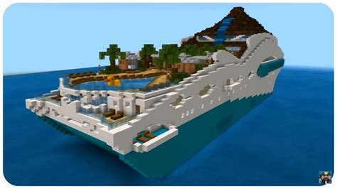 Minecraft How To Build A Yacht In Minecraft Tropical Island Paradise