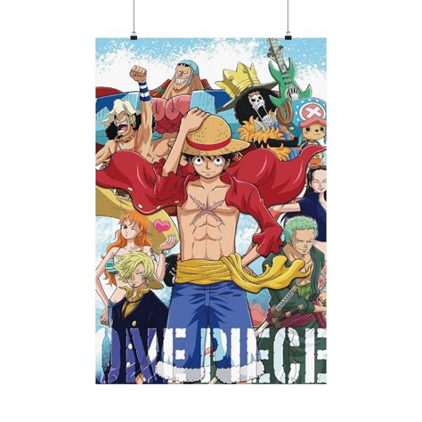 One Piece Matte Vertical Poster One Piece Anime Poster One Piece Crew Poster Etsy