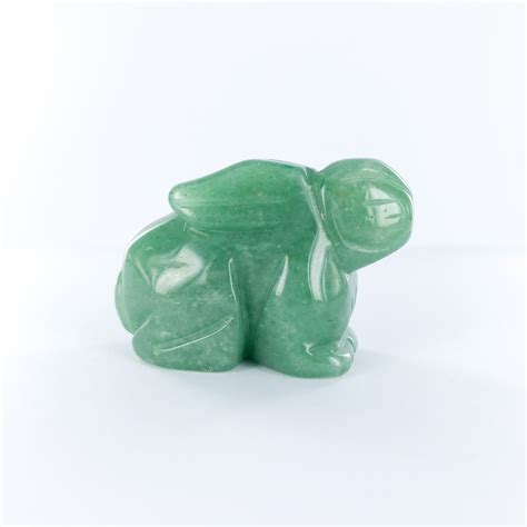 Green Aventurine Rabbit Figurine Sacred Earth Crystals