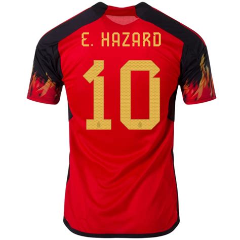 adidas Belgium Eden Hazard Home Jersey 22/23 (Red/Black) - Soccer Wearhouse