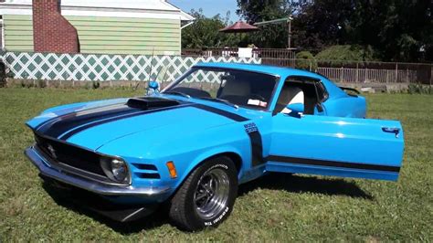 1970 Ford Mustang Boss 302 For Sale~matching Motor~4 Speed~grabber Blue White~new Paint