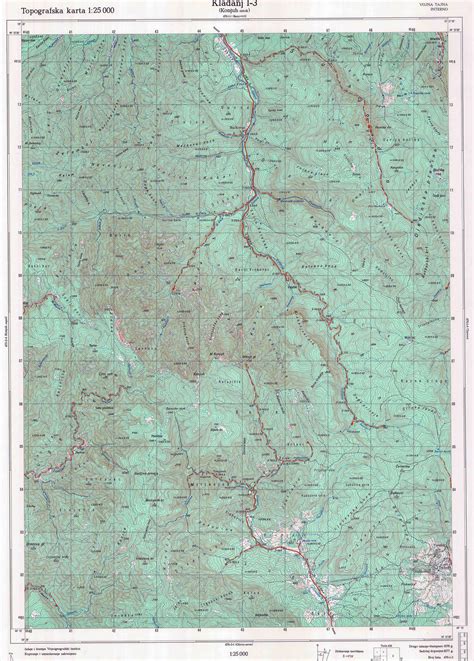 Topografske Karte Bosne I Hercegovine Jna Kladanj