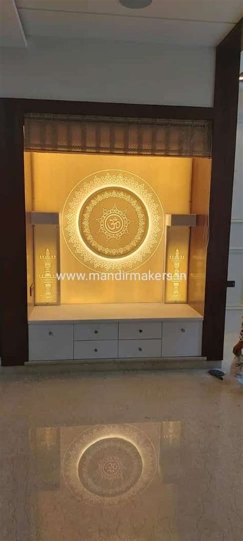 Pin By Om Art And Craft On Corian Mandir Pooja Room Design Led Wall