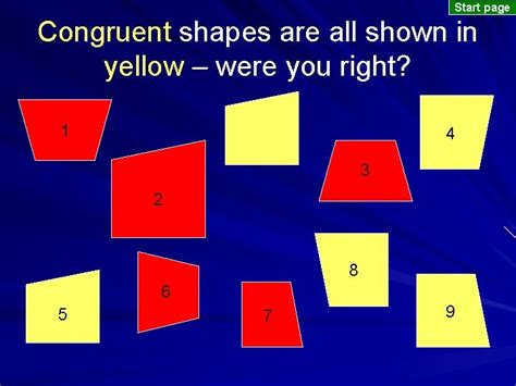 Congruent and similar shapes Congruent shapes Similar shapes