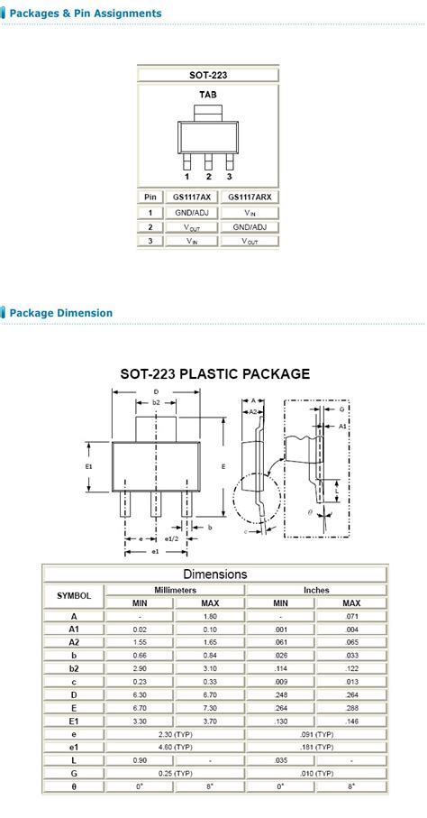 Low dropout 레귤레이터(GS1117AX33F) / 디바이스마트