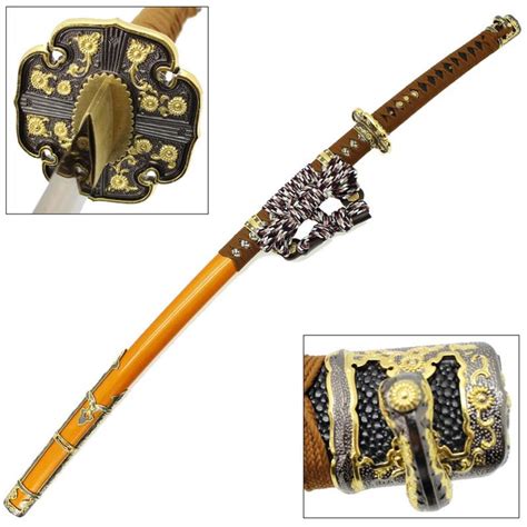 Japanese Tachi Ceremonial Katana Hardened Samurai Sword Func