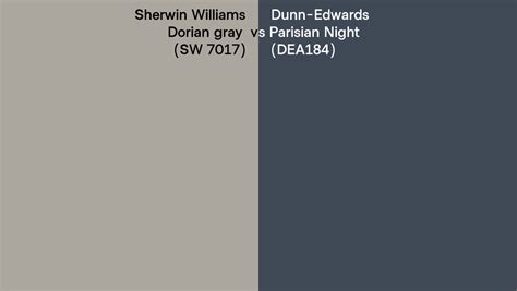 Sherwin Williams Dorian Gray Sw 7017 Vs Dunn Edwards Parisian Night