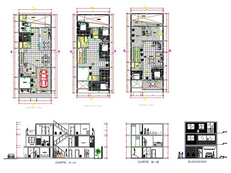 Vivienda Unifamiliar En AutoCAD Descargar CAD 1 02 MB Bibliocad