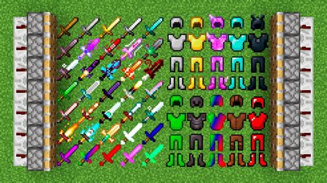 X500 Swords And X300 Armor Minecraft Combined Youtube