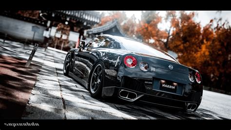 nissan, nissan gtr, cars, black HD Wallpaper