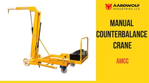 Manual Counterbalance Crane Amcc Aardwolf Youtube