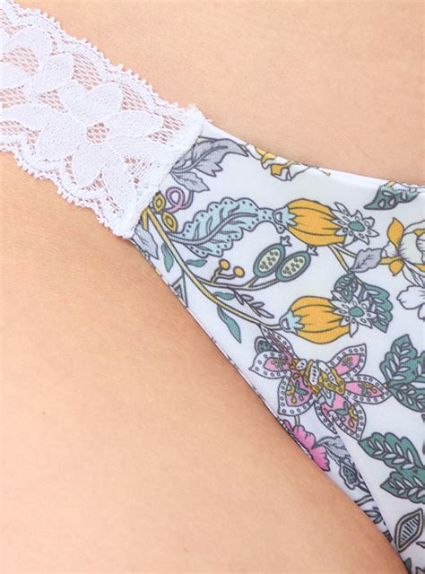 Ripley CALZÓN MUJER INDEX BLANCO BIKINI ENCAJE FLORES