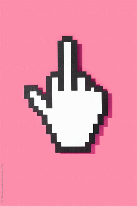 Hand Cursor Making A Fuck Off Gesture By Stocksy Contributor CACTUS