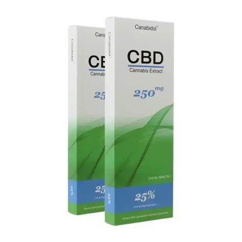 Canabidol Cannabis 25 Cbd Extract 1ml Syringe 2 X 250mg