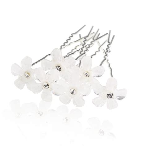 Blumen Haarnadeln Kristall Strass Hochzeit Braut Haarschmuck