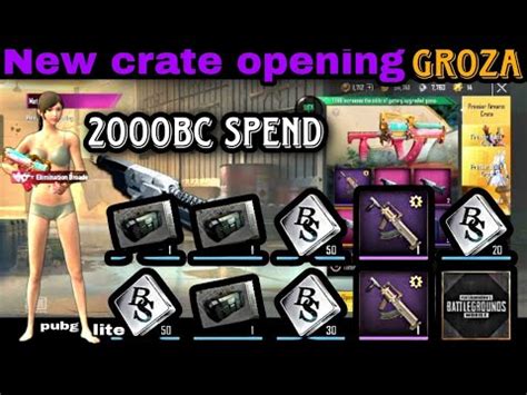 Pubg Mobile Lite New Crate Opening Pubg Lite New Groza Crate