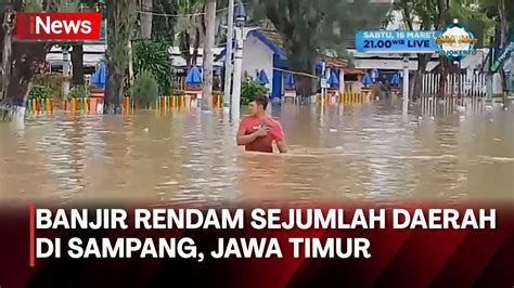 Banjir Setinggi Satu Meter Rendam Jalan Utama Di Sampang Jatim Inews