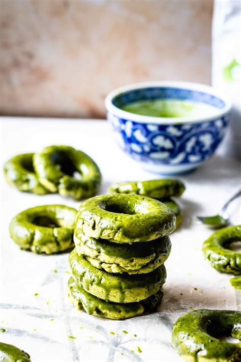 Baked Matcha & Mochiko Flour Donuts - Cooking Therapy