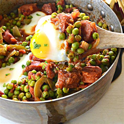 Peas Linguica And Eggs Kitchengetaway