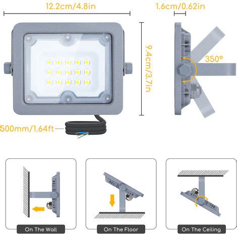 Aigostar Focos Led Exterior W Luces Led Exterior K Lampara Pared