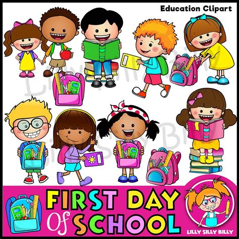 First Day Of School Clip Art Black And White