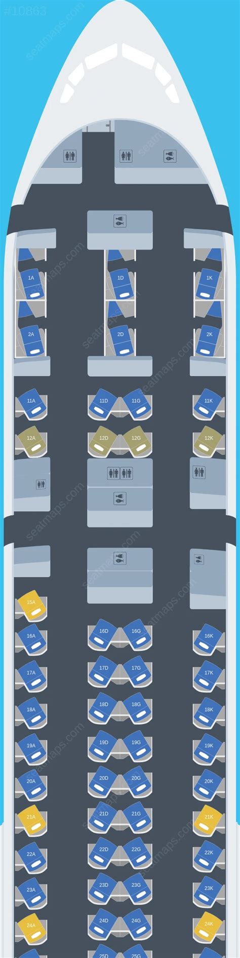 Seat Map Of Qatar Airways Boeing 777 300er Aircraft