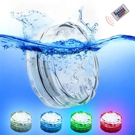 10leds RGB Led Underwater Light Pond Submersible IP67 Waterproof