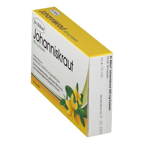 Dr Böhm® Johanniskraut 425 Mg Kapseln 30 St Shop Apotheke At