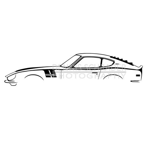 Car Svg Eps Png  Datsun 240z Svg Illustration Car Datsun Etsy