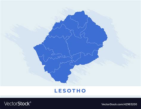 National Map Of Lesotho Royalty Free Vector Image