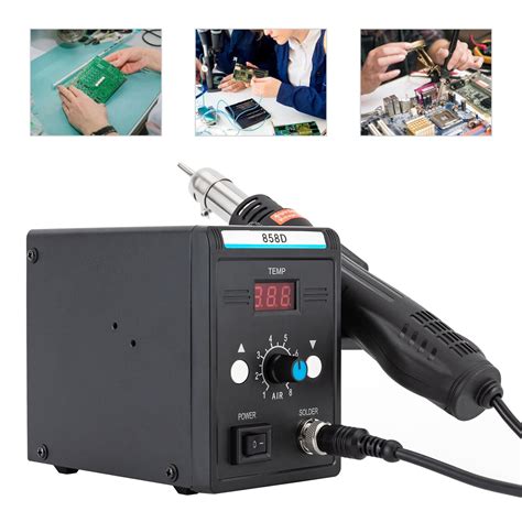 700W 858D Hot Air Gun SMD Electric Rework Soldering Station Desoldering Tool Set 100 500C 212