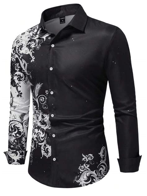 Manfinity Legnd Men Floral Print Button Up Shirt Shein Usa