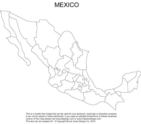 Blank Map Of Mexico