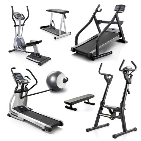 Exercise Equipment isolated on a white background | Premium AI