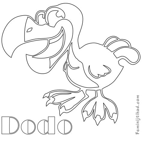 Dodo Bird Coloring Page To Print Printable Dodo Coloring Pages Free