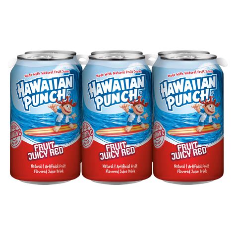 Hawaiian Punch Fruit Juicy Red Juice Drink 6 Pk Cans Shop Juice At H E B