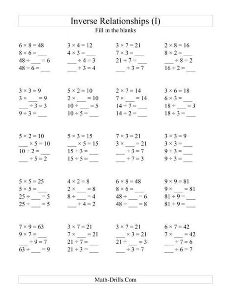 Understanding Multiplication And Division Range 2 To 9