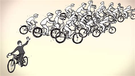 Person Riding A Bike Uphill Clipart