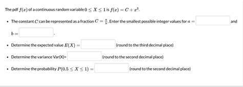 Solved The Pdf F Z Of Acontinuous Random Variable 0