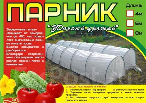 Парник "Удачный-М" 6 м с укрытием - Сад и огород во Владивостоке