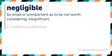 Negligible - Definition, Meaning, and Examples in English