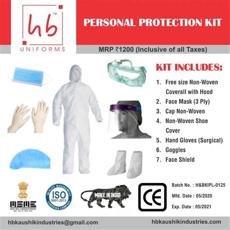 HU 514 Non Woven Polycoated Laminated PPE Kit At Rs 250 PPE Kits In