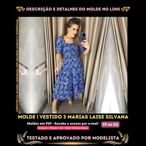 Molde Em Pdf Vestido Marias Laise Silvana Id