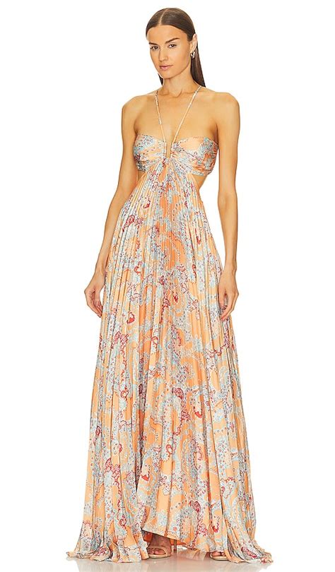 A L C Moira Dress In Apricot Multi REVOLVE