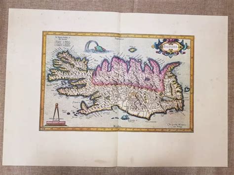 Carta Geografica O Mappa Islanda Anno Di Mercatore Mercator