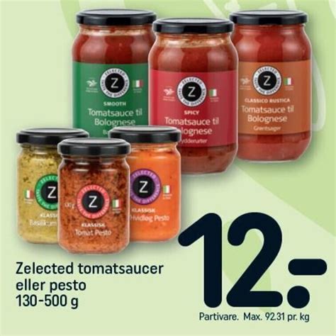 Zelected Tomatsaucer Eller Pesto Tilbud Hos Rema 1000