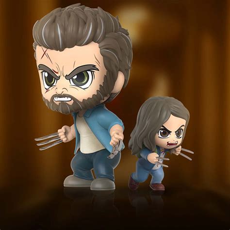 Logan And X Cosbaby Bobble Head Figure Set By Hot Toys Logan Is Here Now Dis Merchandise News