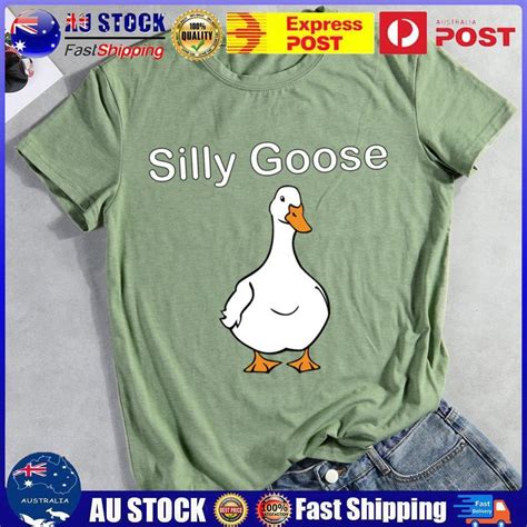 Silly Goose T Shirt Tee Olive Green Xl Au Ebay